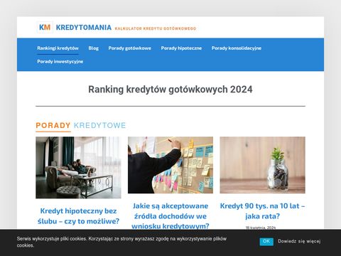 Kredytomania.eu ranking najtańszych kredytów