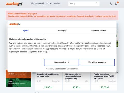 Simteq.pl materiały montażowe do drzwi