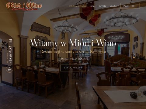 Najlepsza krakowska restauracja Miód i Wino