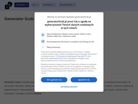 Generatorliczb.pl - losowanie liczb