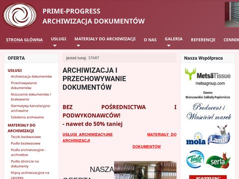 Prime-progress.pl archiwizacja dokumentów