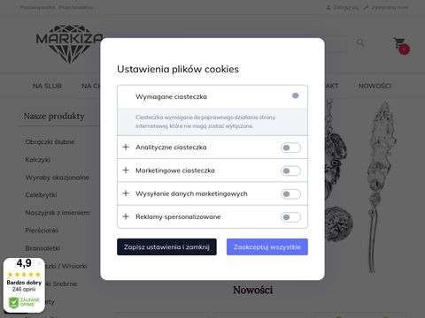 Markizasklep.pl złote i srebrne obrączki