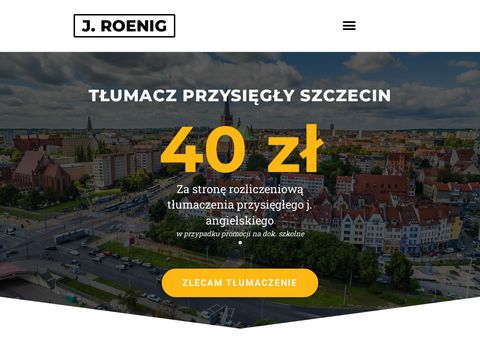 Jacek Roenig tłumacz przysięgły Szczecin