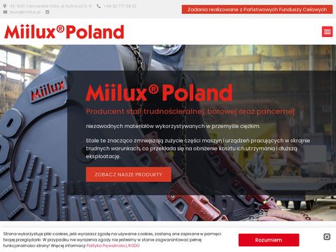 Miilux - zakład produkcji stali blachy łyżek