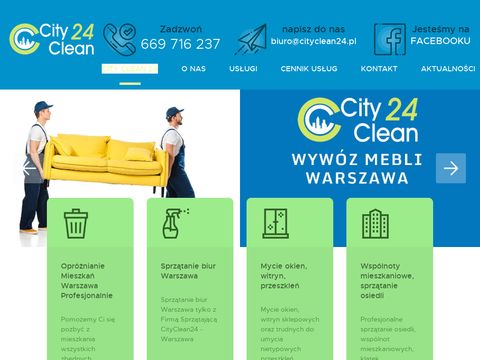 Cityclean24.pl opróżnianie mieszkań Warszawa