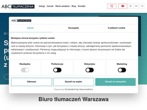 ABC Tłumaczenia - biuro Warszawa