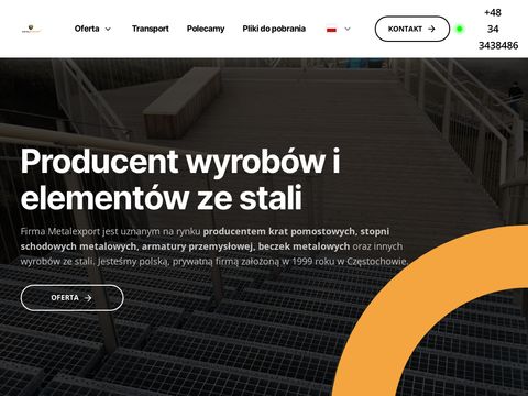 Metalexport stopnie schodowe na zamówienie