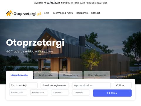 Sprzedaż nieruchomości na stronie OtoPrzetargi.pl