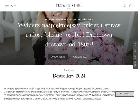 Flowerstore.pl pudełko z kwiatami Warszawa