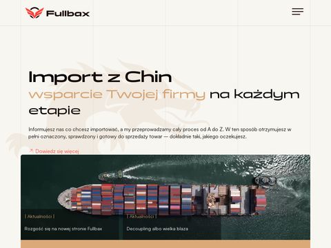 Fullbax.pl sprowadzanie towaru z Chin