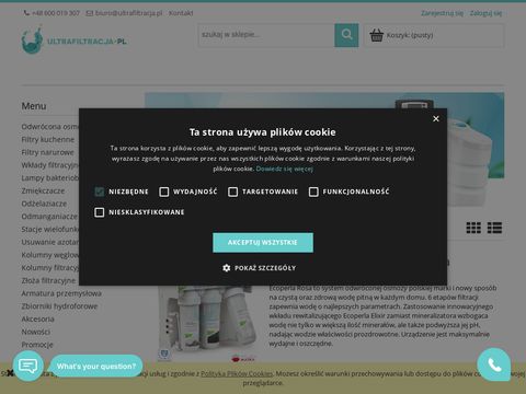 Wkłady do filtrów ultrafiltracja.pl