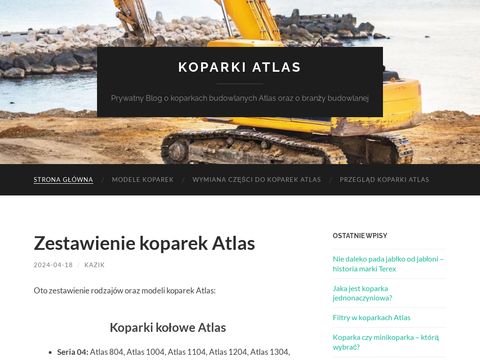Koparki-atlas.pl - news