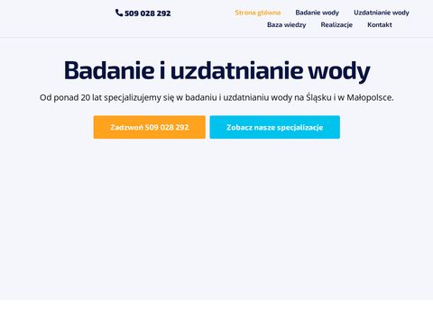 Twojaczystawoda.pl badanie i uzdatnianie wody