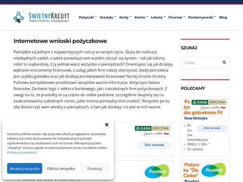 Swietnykredyt.pl pożyczki pozabankowe online