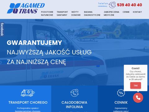 Agamed Trans przewóz chorych Warszawa