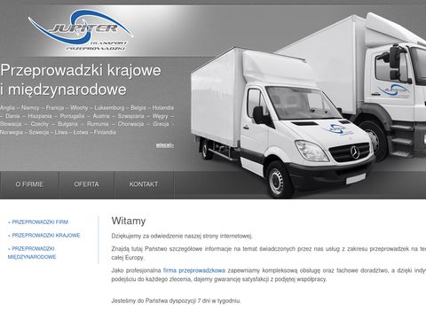 Jupiter-przeprowadzki.pl transport Anglia Niemcy