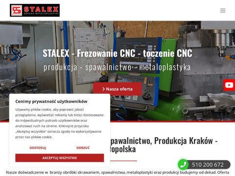 Stalex gięcie blach i usługi tokarskie CNC