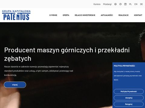 Patentus.eu maszyny górnicze producent