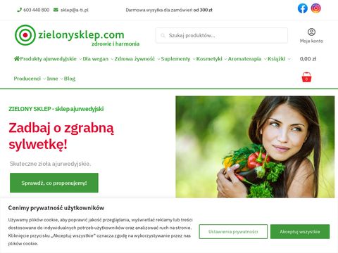 Zielonysklep.com kosmetyki wegańskie, ajurwedyjskie