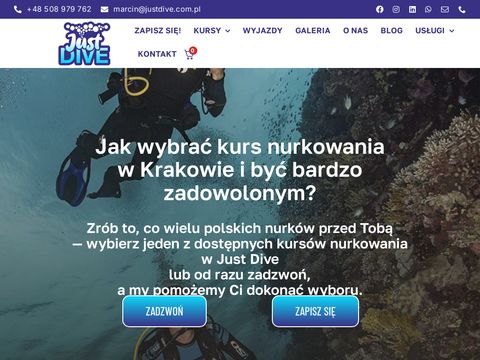 Justdive.com.pl nurkowanie Kraków