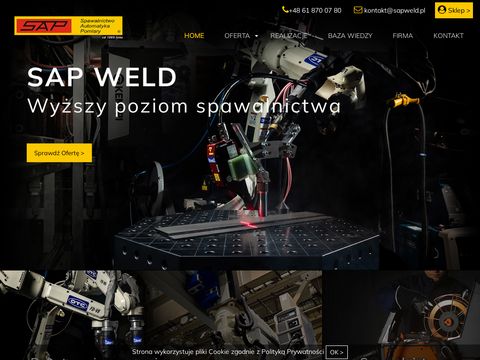 Sapweld.pl - robotyzacja spawania