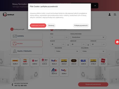 Epaka.pl - centrum przesyłek kurierskich