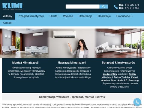 Klimi.com.pl klimatyzacja sprzedaż, montaż