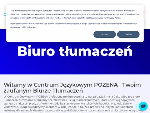 Pozena.com tłumaczenia pisemne i ustne